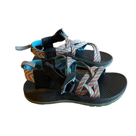 Chaco ZX1 EcoTread Sandal Strap Water Sport Adjust Fiesta Rainbow SZ 11 Kids - Picture 2 of 11